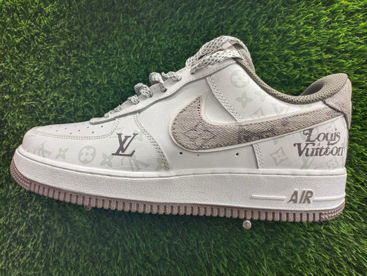 Premium Men’s Louis Vuitton X Nike Air Force 1 White Brown Sneakers