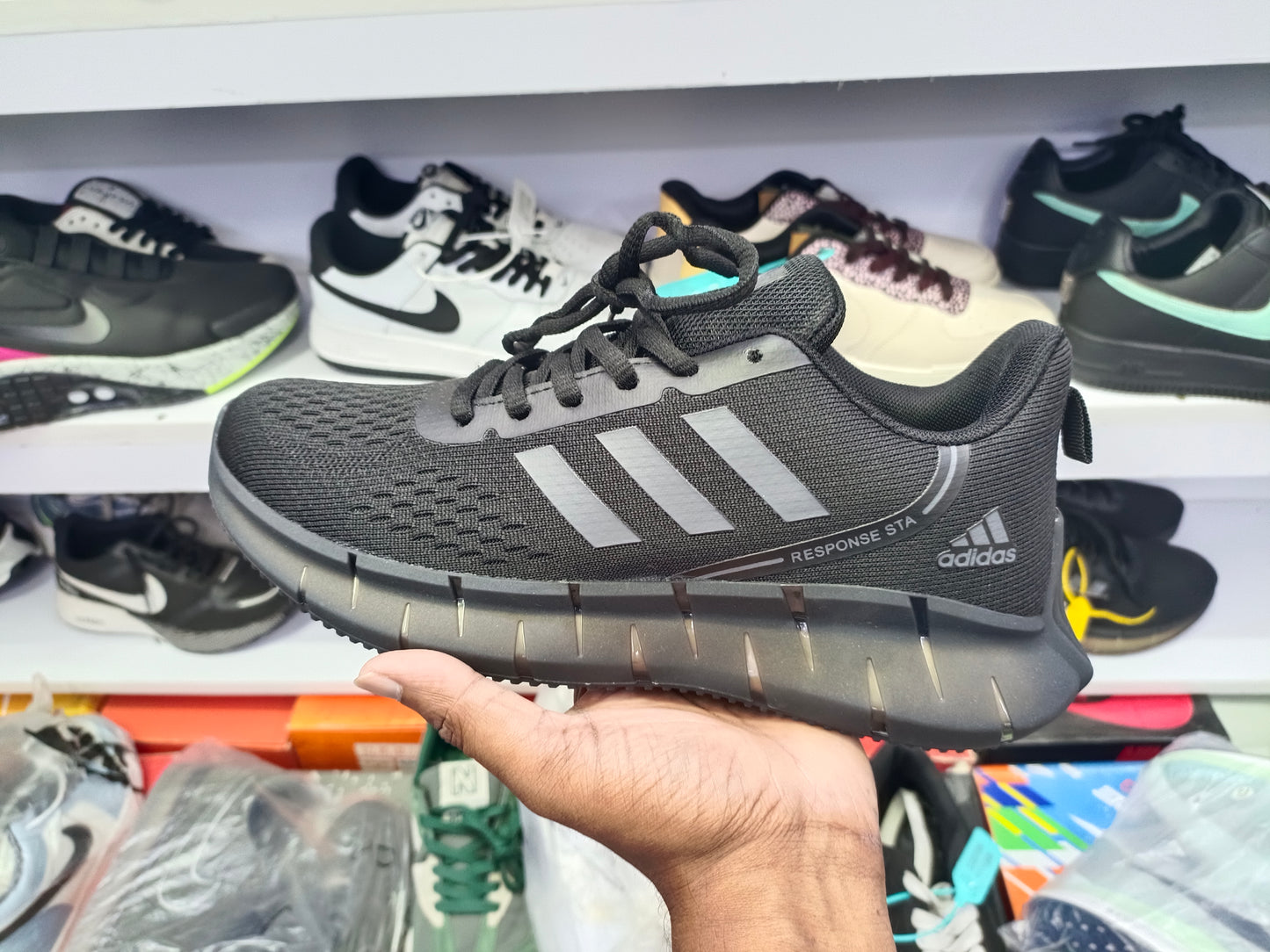 Adidas Black and Grey Sneakers For Men & Women Runner Shoes