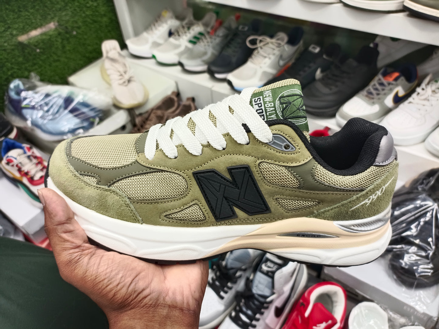 New Balance 990v3 Olive Grey