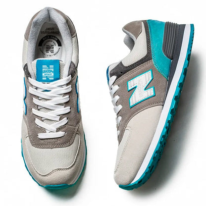 New Balance 574 cool running shoes White Green